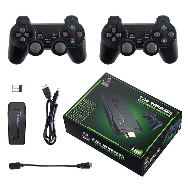 Video Game Stick 10.000 Jogos – Console Portátil Retro com 2 Controles Sem Fio ⚡