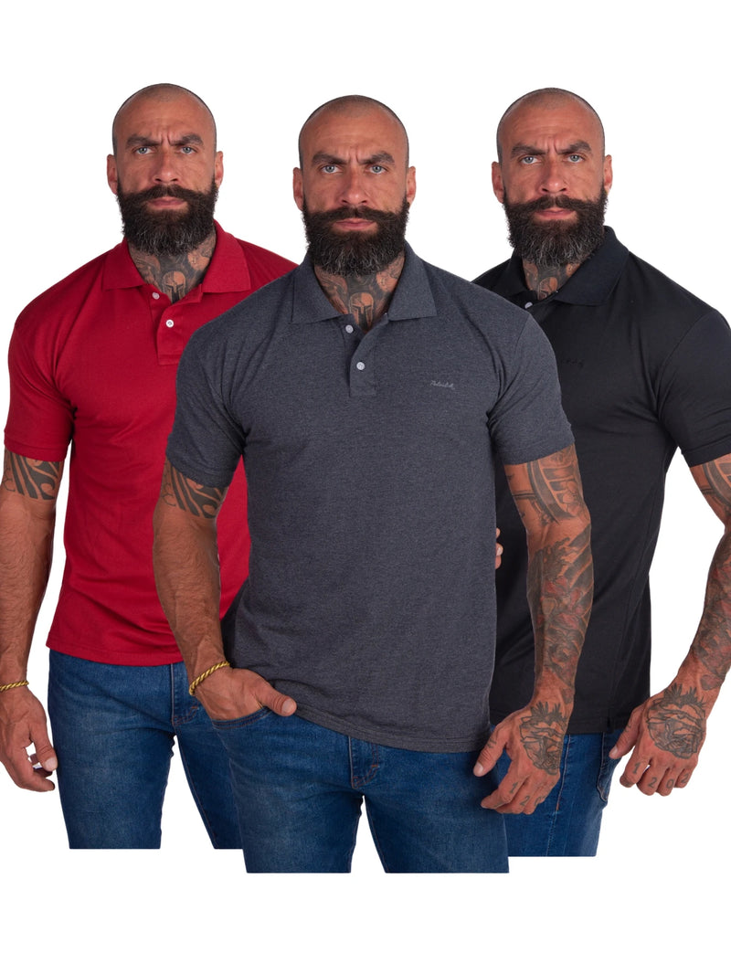 Kit com 3 Camisas Polo Masculinas: Estilo Casual e Conforto em Qualidade Premium