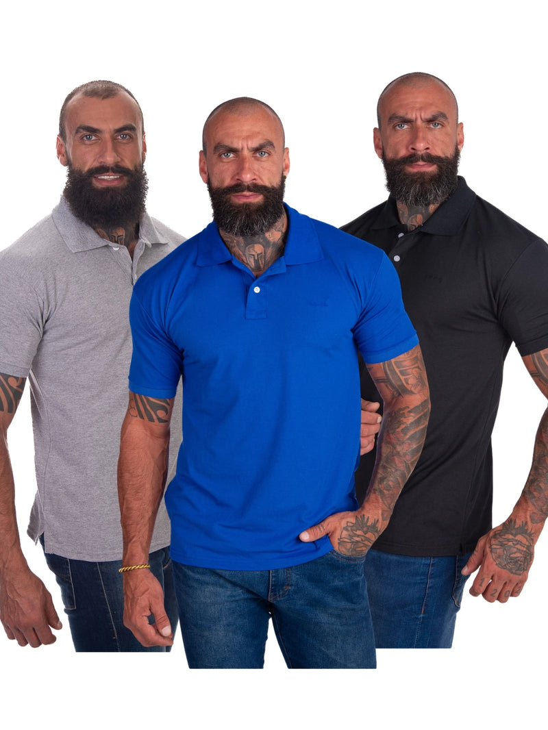 Kit com 3 Camisas Polo Masculinas: Estilo Casual e Conforto em Qualidade Premium