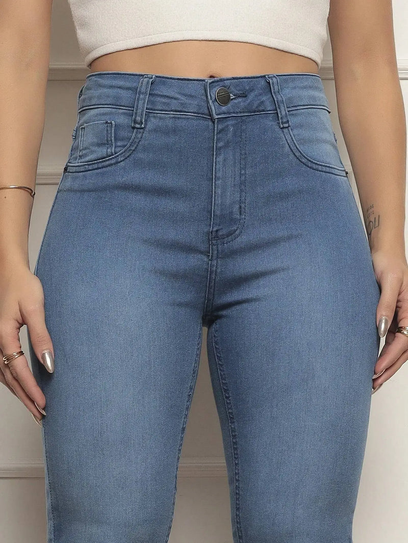 Calça Jeans Skinny Premium Cintura Alta – Elegância e Conforto em Uma Só Peça! 👖✨