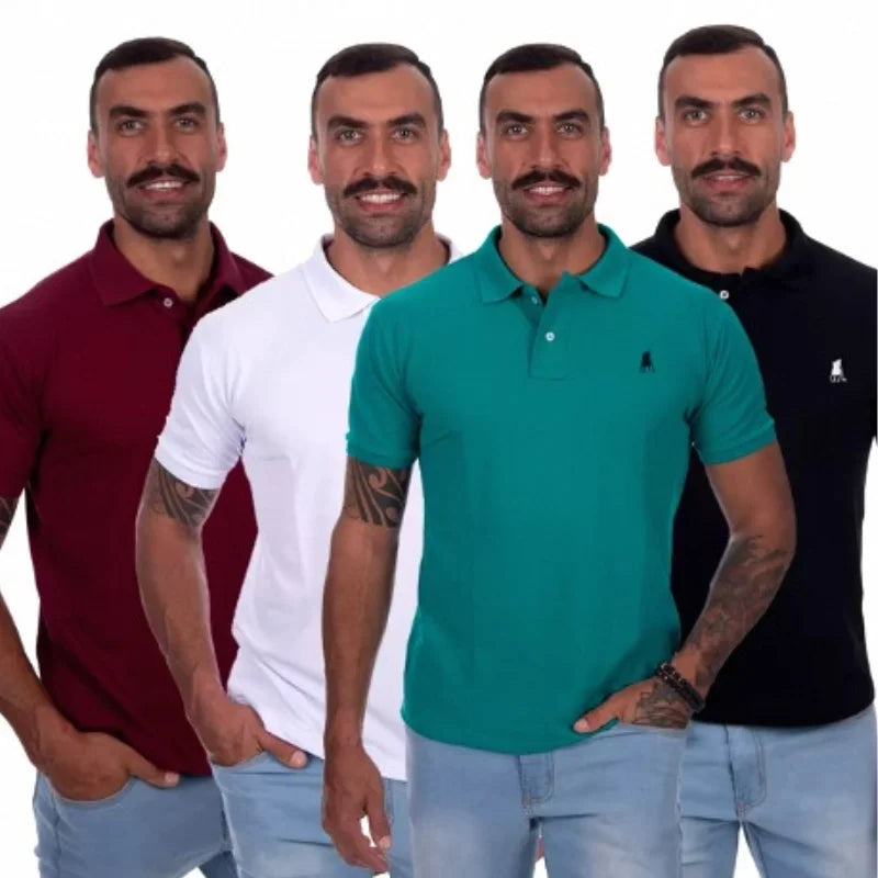 Kit com 4 Camisas Polo Masculinas: Estilo, Conforto e Qualidade Premium