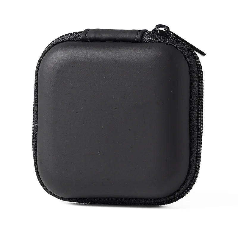 Estojo para fone de ouvido portátil à prova de choque Bolsa para fone de ouvido Bolsa de armazenamento para fone de ouvido Acessórios para fone de ouvido com capa dura Cartão de memória Cabo USB🛡️