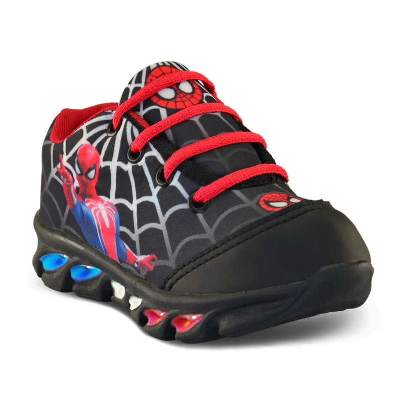 Tênis LED Infantil Homem-Aranha com Camisa - Diversão e Conforto para os Pequenos Super-Heróis!