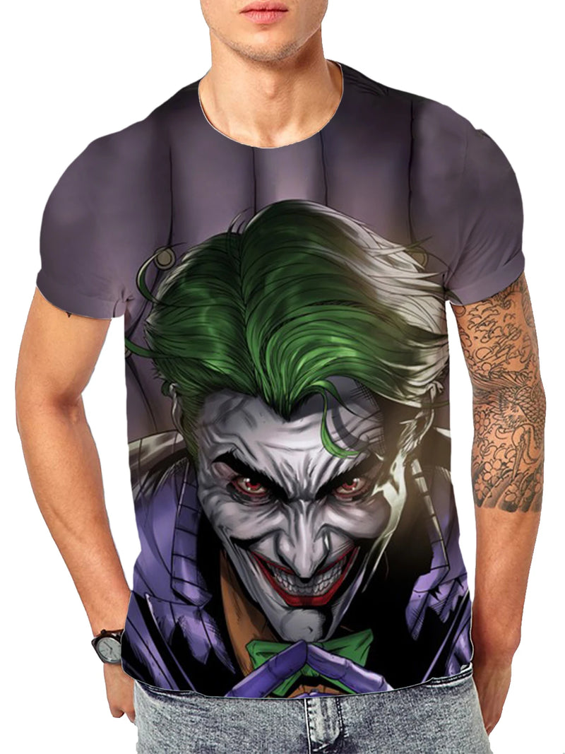 Camiseta Masculina 3D Joker Gotham: Estilo Casual e Conforto para o Verão