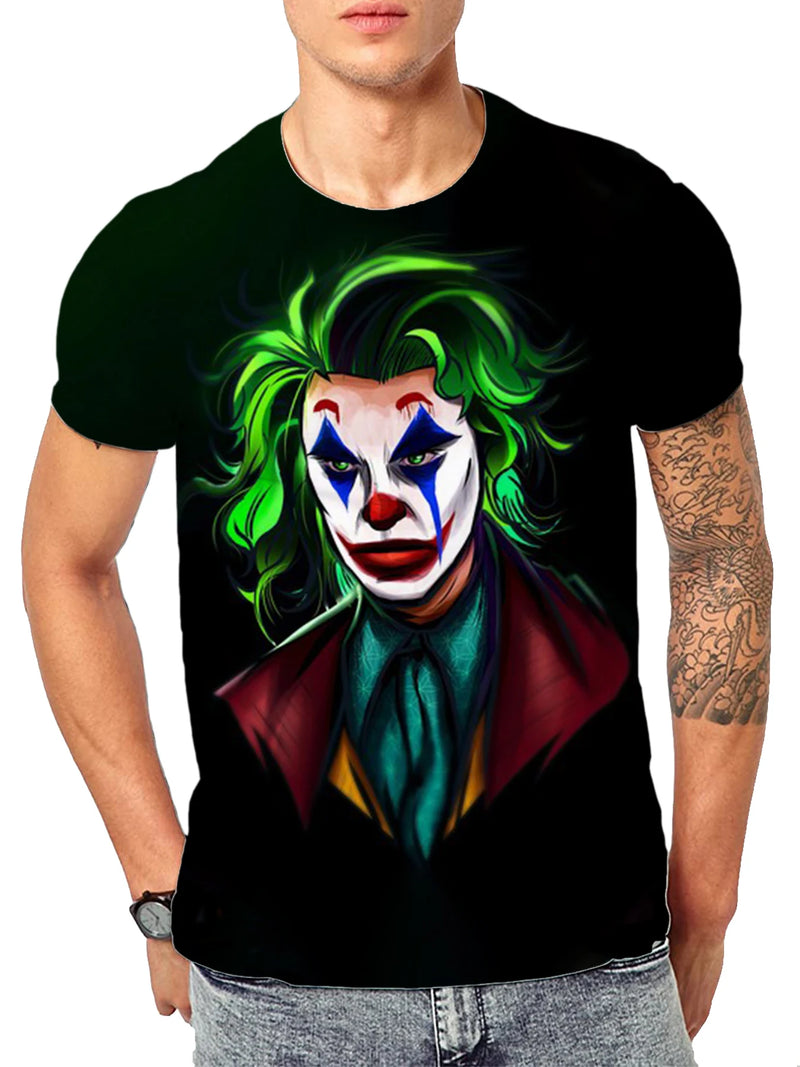 Camiseta Masculina 3D Joker Gotham: Estilo Casual e Conforto para o Verão