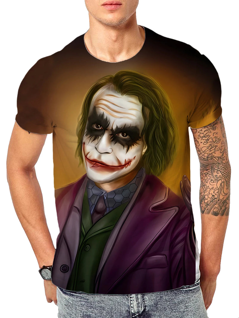 Camiseta Masculina 3D Joker Gotham: Estilo Casual e Conforto para o Verão