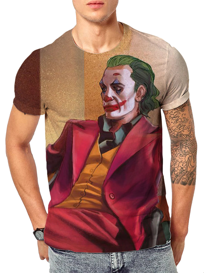 Camiseta Masculina 3D Joker Gotham: Estilo Casual e Conforto para o Verão