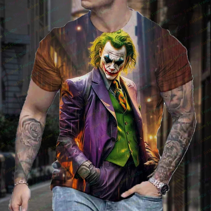 Camiseta 3D Joker Masculina: Estilo Streetwear para o Verão