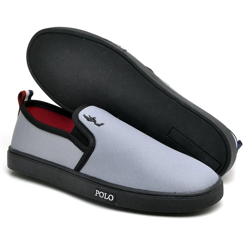 Polo Masculino Fashion Beach Slip on Blu Azul e Cinza 2 Tamanhos Emparelhados 37 a 46