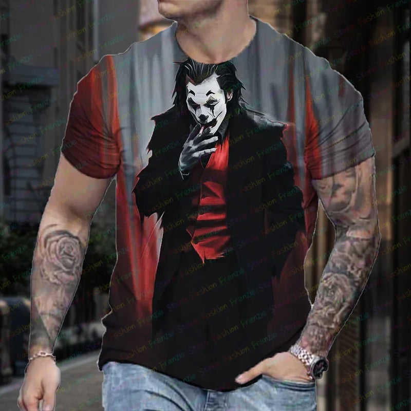 Camiseta 3D Joker Masculina: Estilo Streetwear para o Verão