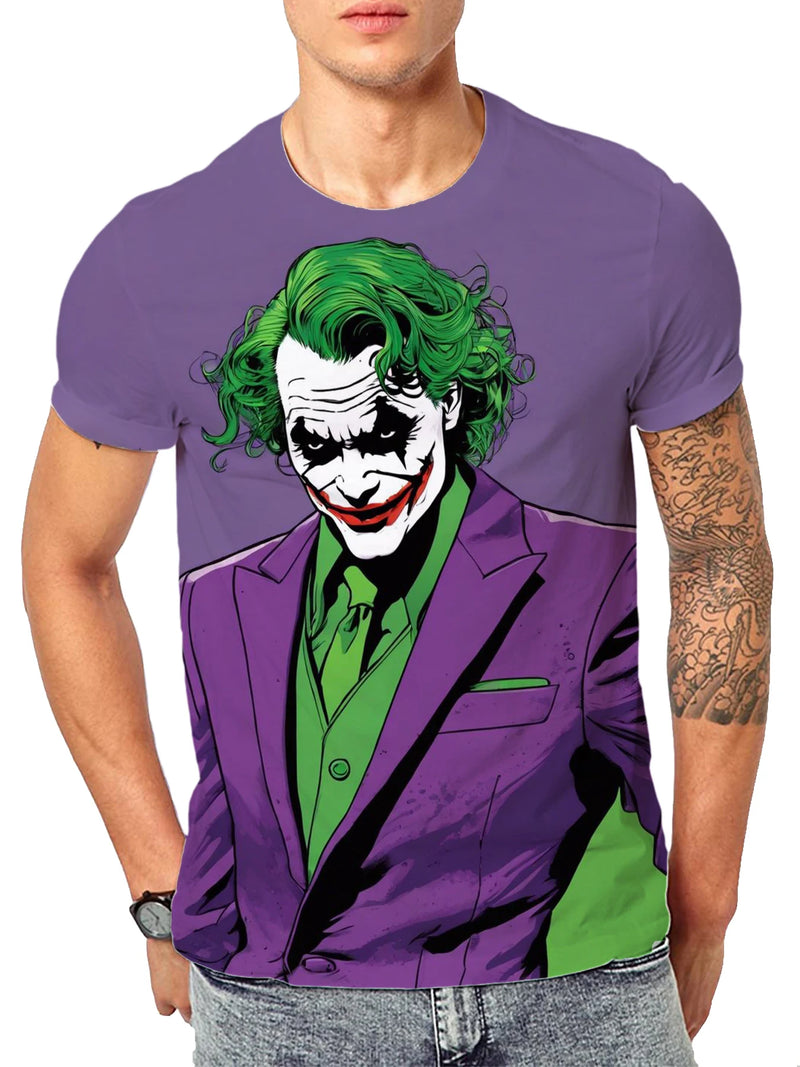 Camiseta Masculina 3D Joker Gotham: Estilo Casual e Conforto para o Verão