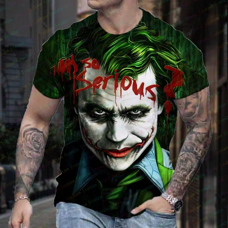 Camiseta 3D Joker Masculina: Estilo Streetwear para o Verão