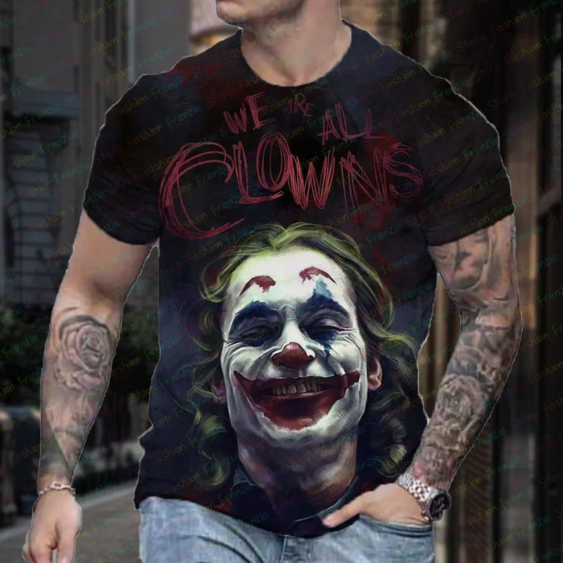 Camiseta 3D Joker Masculina: Estilo Streetwear para o Verão