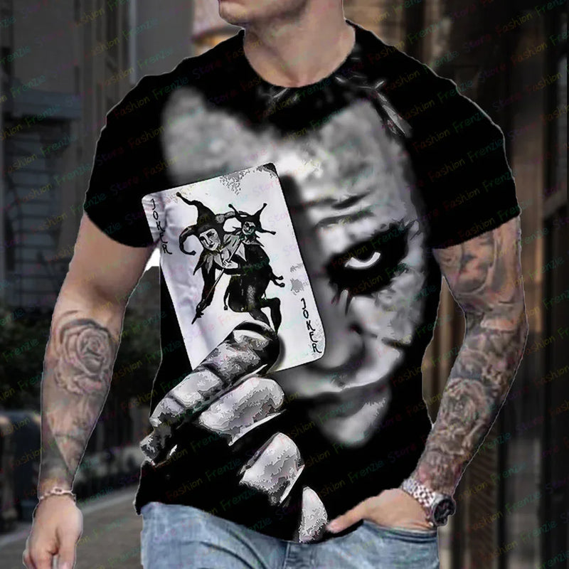 Camiseta 3D Joker Masculina: Estilo Streetwear para o Verão