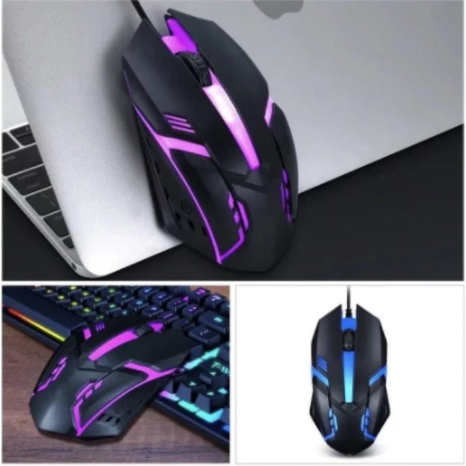 ALFA Mouse Gamer USB 3200DPI LED RGB com Fio – Precisão e Estilo para Seu Jogo! 🎮✨