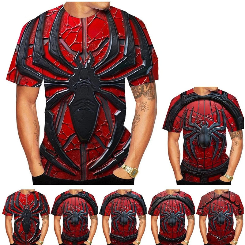 Camiseta Unissex 3D HD Spider: Estilo Urbano para Todas as Idades