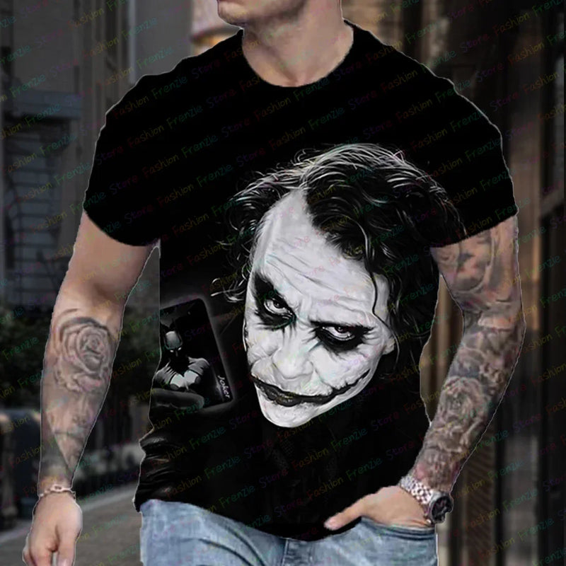 Camiseta 3D Joker Masculina: Estilo Streetwear para o Verão