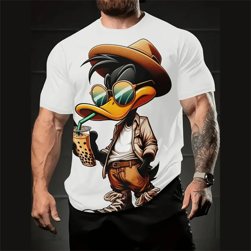 Camiseta Masculina Divertida com Impressão 3D – Casual e Estilosa