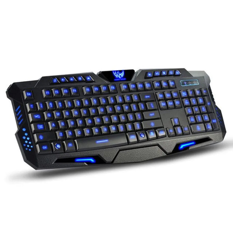 Teclado Mecânico Retroiluminado LED USB – Performance e Estilo para Seus Jogos! 🎮⌨️