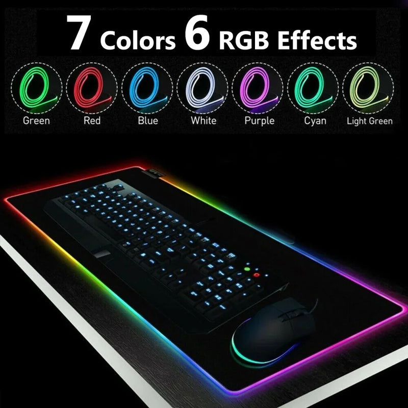 ALFA Mouse Pad Gamer Iluminado RGB LED 80x30cm – Precisão, Estilo e Imersão! 🎮💡