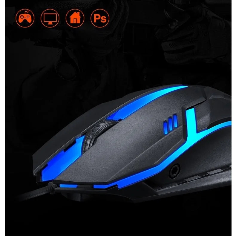 ALFA Mouse Gamer USB 3200DPI LED RGB com Fio – Precisão e Estilo para Seu Jogo! 🎮✨