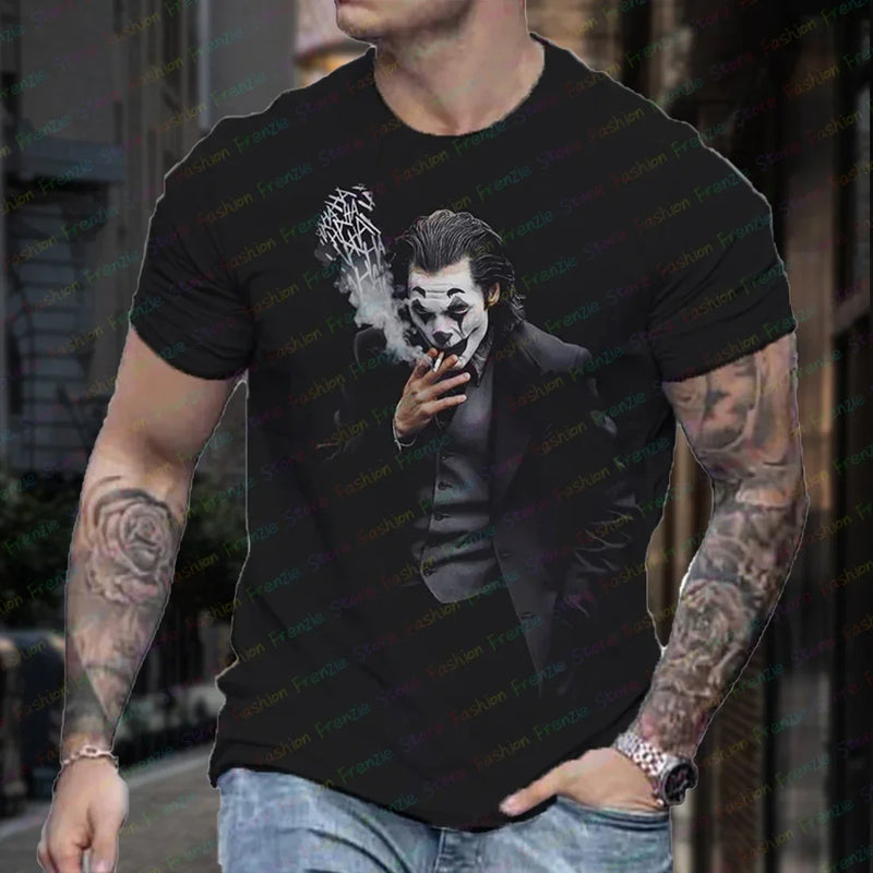 Camiseta 3D Joker Masculina: Estilo Streetwear para o Verão