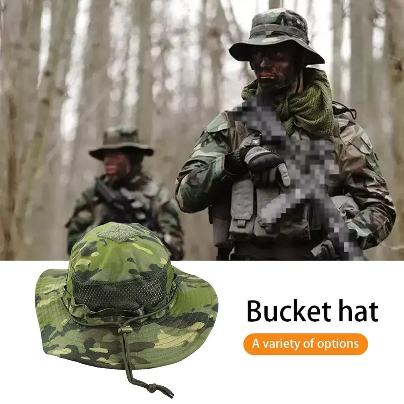 Chapéu Tático de Camuflagem com Proteção e Estilo para Atividades ao Ar Livre