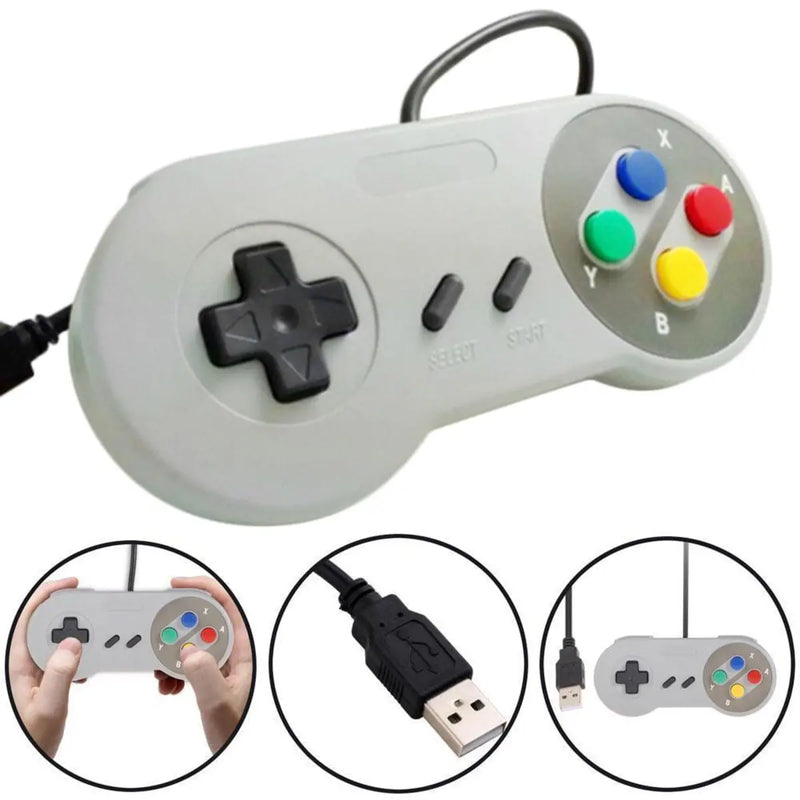 Controle USB Super Nintendo (SNES) para PC – Jogue os Clássicos de Forma Simples e Divertida!🕹️