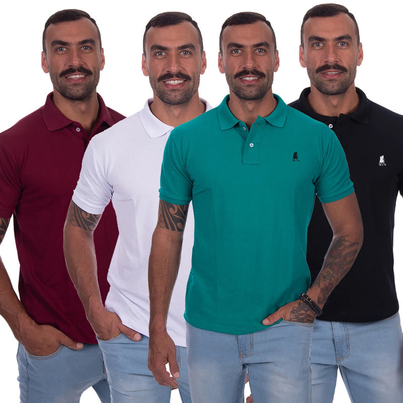 Kit com 4 Camisas Polo Masculinas: Estilo, Conforto e Qualidade Premium