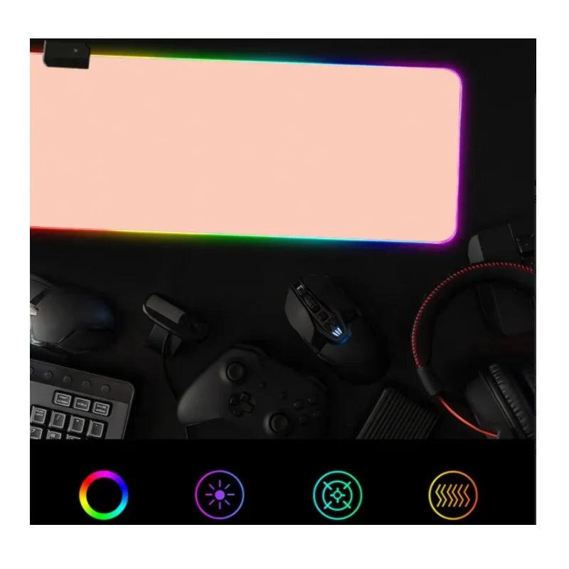 Mousepad Rosa Gamer com Iluminação LED RGB – Performance, Estilo e Conforto! 🎮🌟